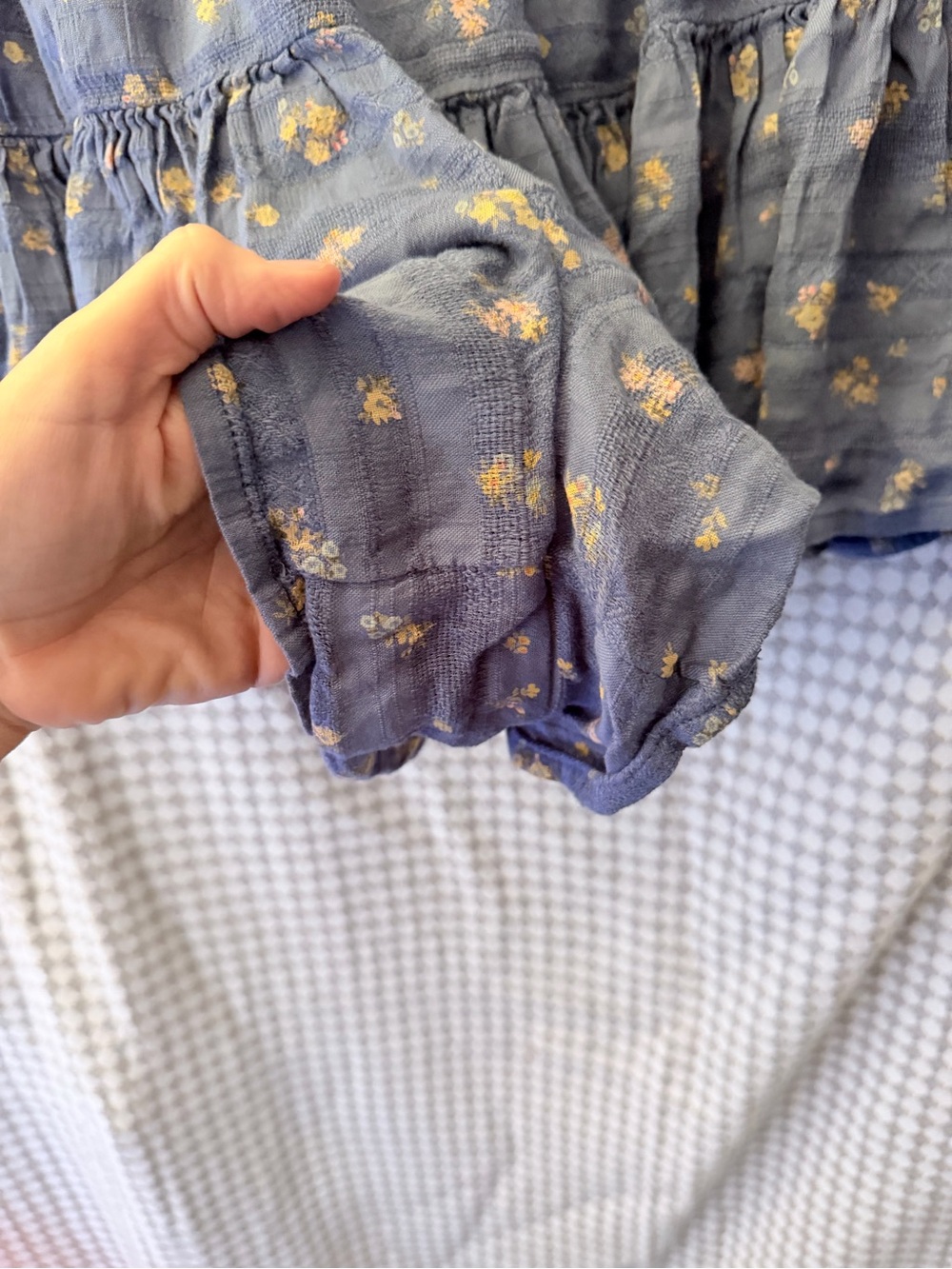 American Eagle Blue Floral Ruffle Skort - Picture 2 of 4